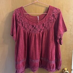 FP burgundy blouse